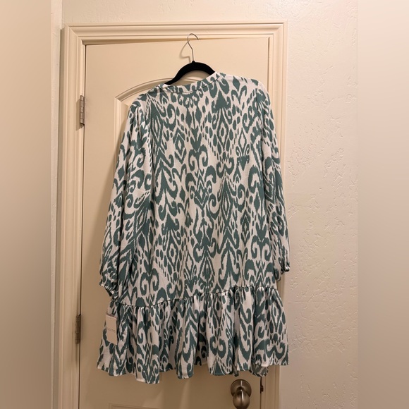 Tahari Green and White Midi Dress - Picture 2 of 3